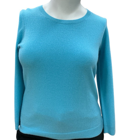Talbots Aqua Solid Pre-Owned Ladies Top - Size 1X Petite - Margaret’s Fine Consignment