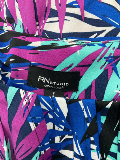 RN Studio by Ronni Nicole Palm Leaf Print Stretch Dress Size 4 - ONLINE ONLY
