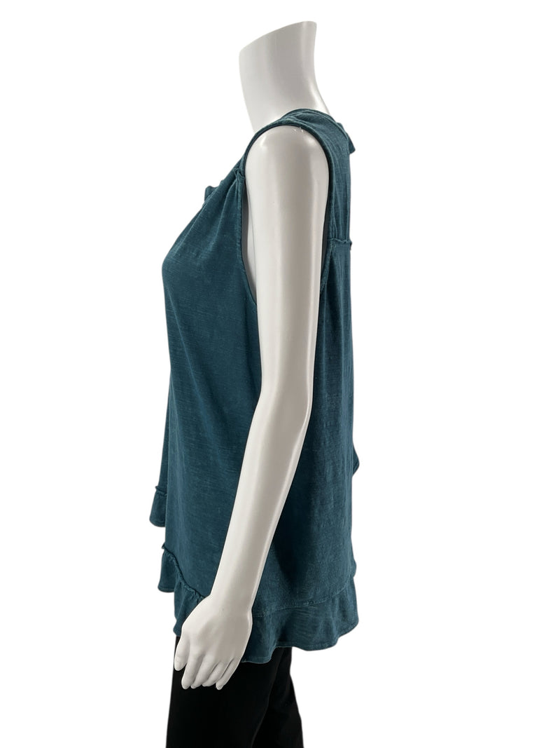Maeve Turquoise Washed Pre-Owned Ladies Top - Size Large