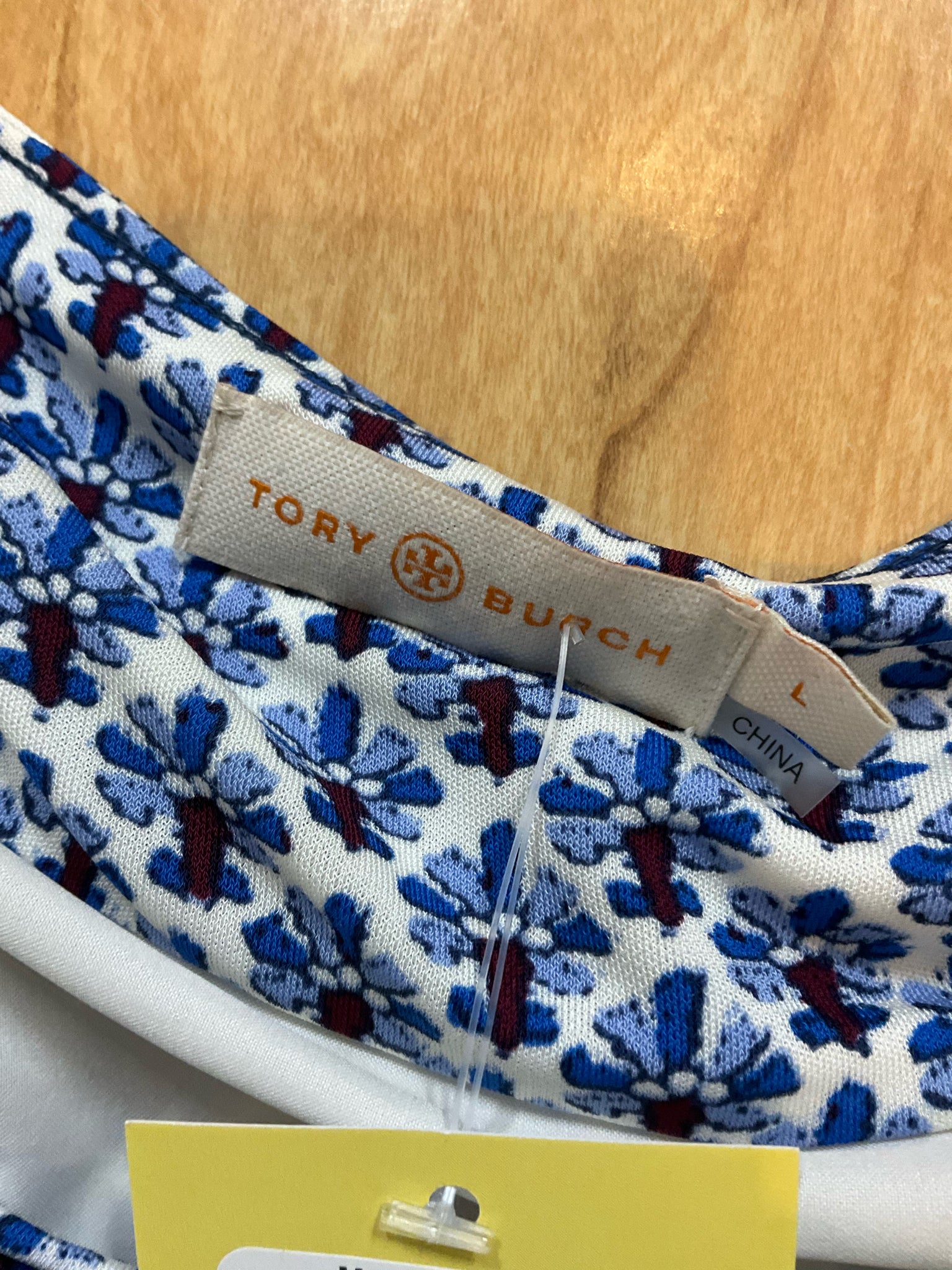 Tory Burch Trocadero Print Sleeveless Cowl Back Dress Size Large