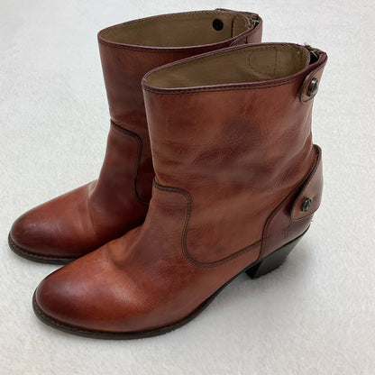 Frye Shoe Size 9 Tobacco Leather Pre-Owned Booties