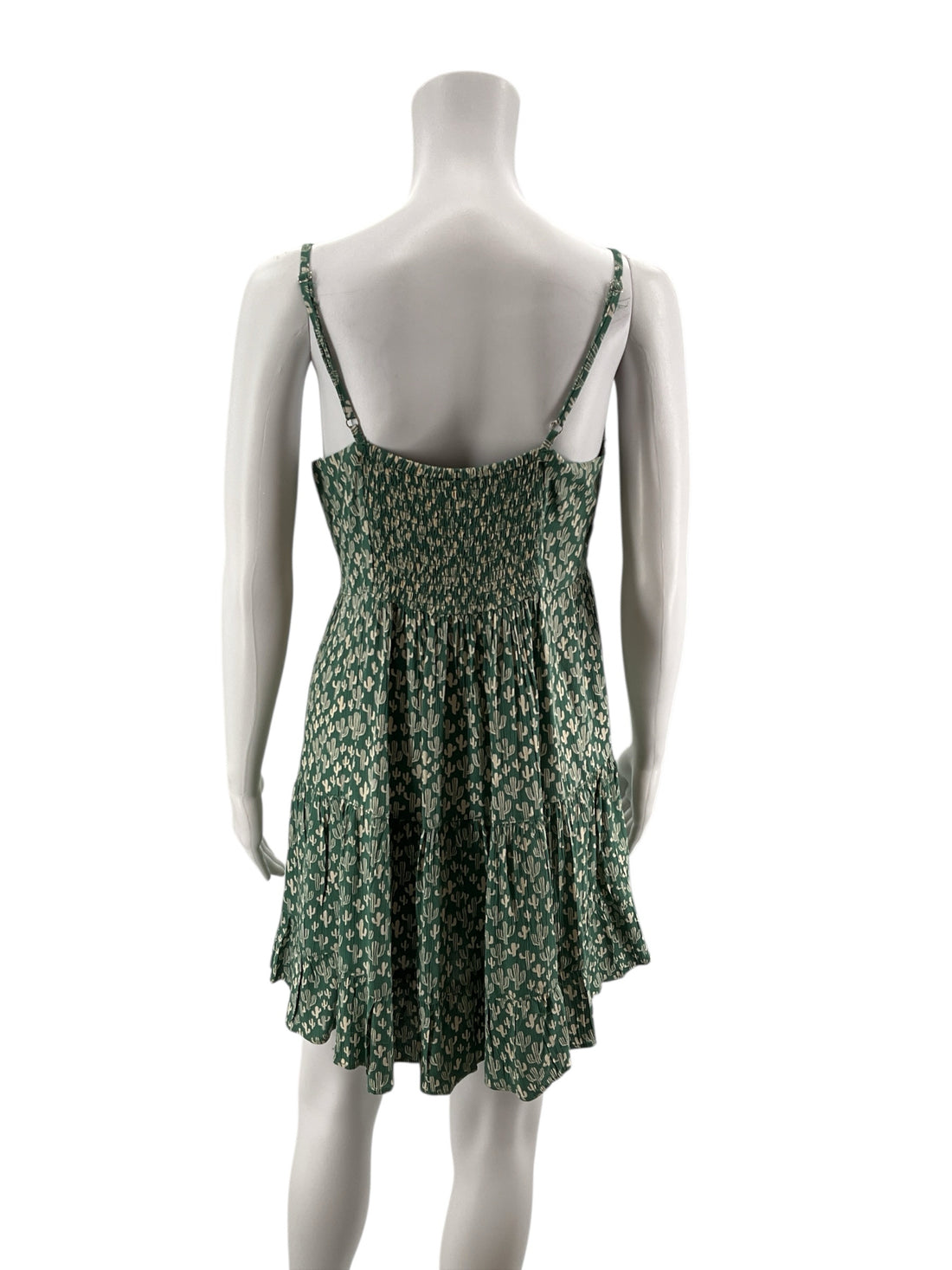 Angie Green/Tan Cactus Pre-Owned Ladies Dress - Size Miedium