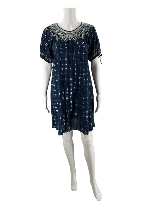 Madewell Navy Plaid Pre-Owned Ladies Dress - Size Small