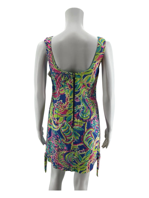 Lilly Pulitzer Gabby Shift Dress Samba Floral Print Cotton Size 0