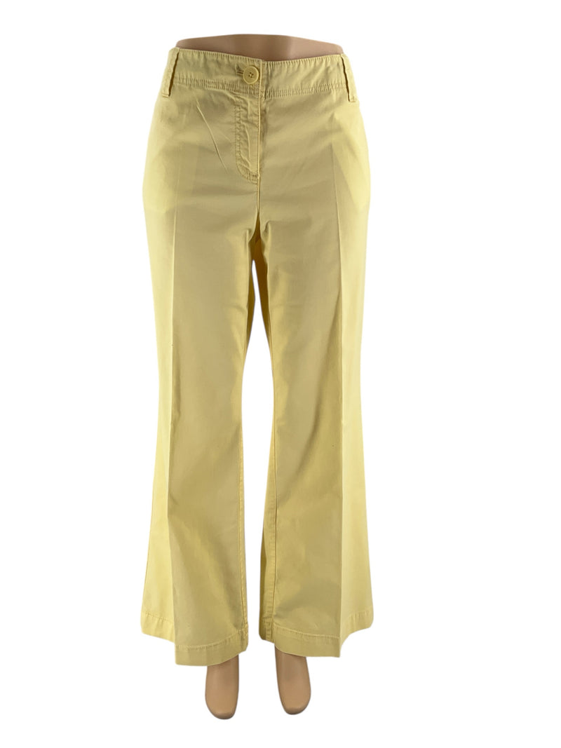 Loft Yellow Solid Pre-Owned Ladies Pants -  Size 10