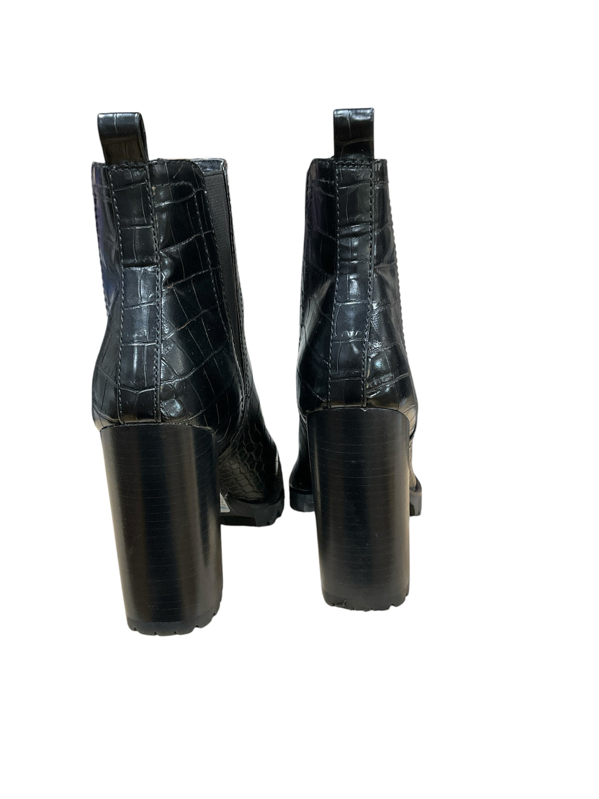 Steve Madden Shoe Size 8 Black crocodile Pre-Owned Ladies booties