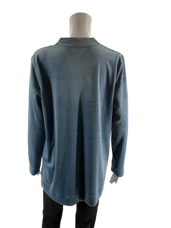 J Jill Blue Velvet Pre-Owned Ladies Top - Size Medium