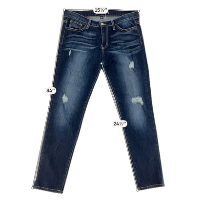 Flying Monkey Platinum Mid Rise Distressed Skinny Jeans Size 6