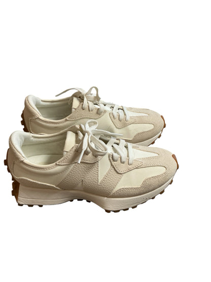 New Balance 327 Cream &amp; Tan Suede Retro Sneakers | Women&