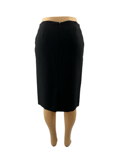 Talbots Classic Black Lined Pencil Skirt Size 6