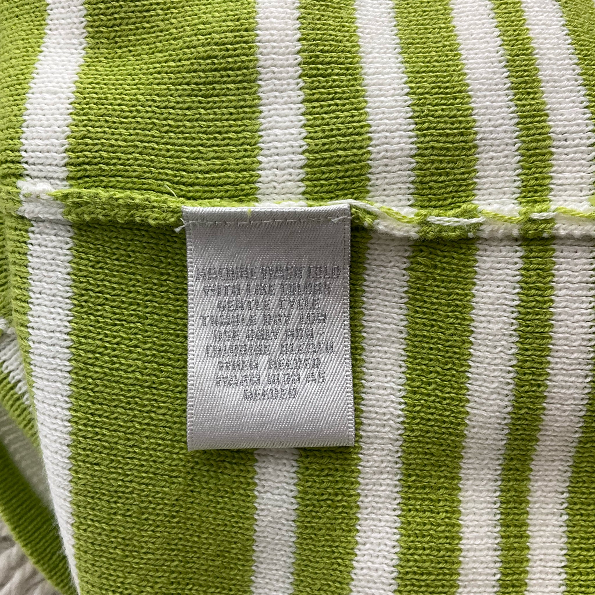 Worthington Green/White Stripe Pre-Owned Ladies Top - Size Medium - Margaret’s Fine Consignment