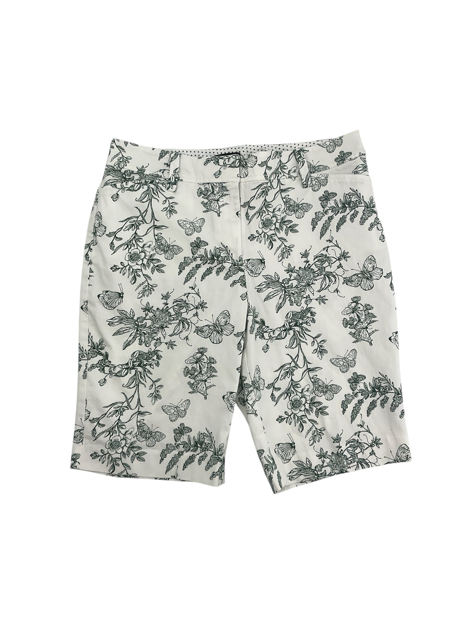 Talbots Floral Butterfly Print Bermuda Shorts Size 6