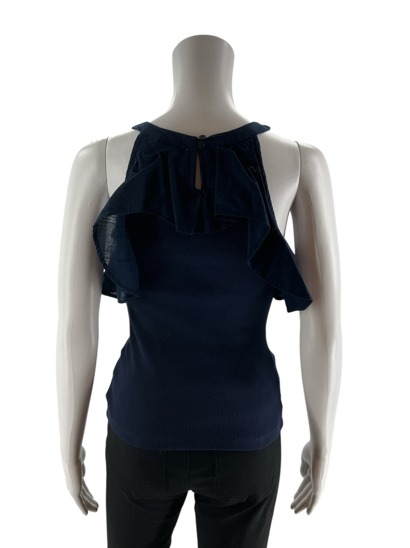 Maeve Navy Solid Pre-Owned Ladies Top - Size XS