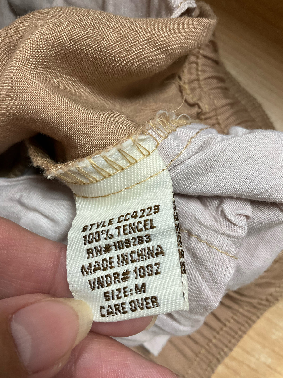 Whispering Smith Womens 100% Tencel Cargo Jogger Pants Tan Size Medium - ONLINE ONLY