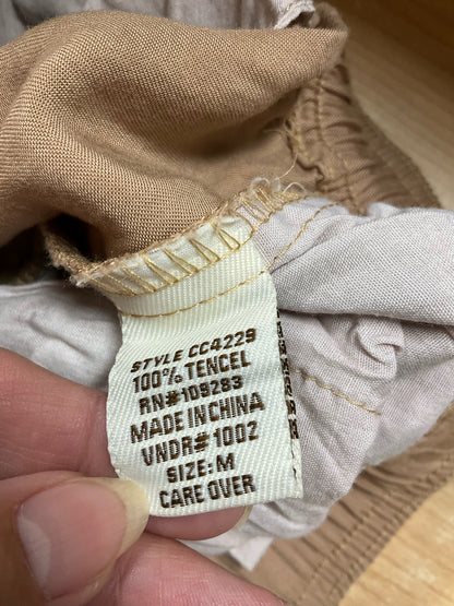 Whispering Smith Womens 100% Tencel Cargo Jogger Pants Tan Size Medium - ONLINE ONLY