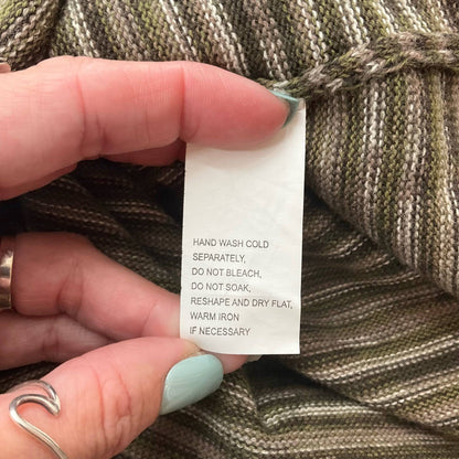 Eight Eight Eight Olive Stripe Pre-Owned Ladies Top - Size Small - Margaret’s Fine Consignment