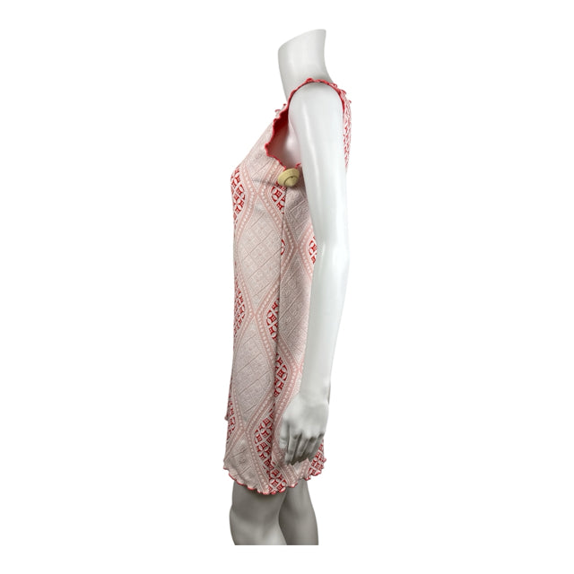 Haystacks Textured Diamond Print Sleeveless Shift Dress XS