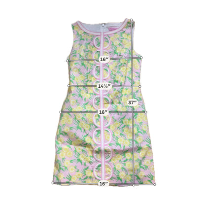 Lilly Pulitzer Jane Shift Dress Size 0 Mai Tai Pineapple Print