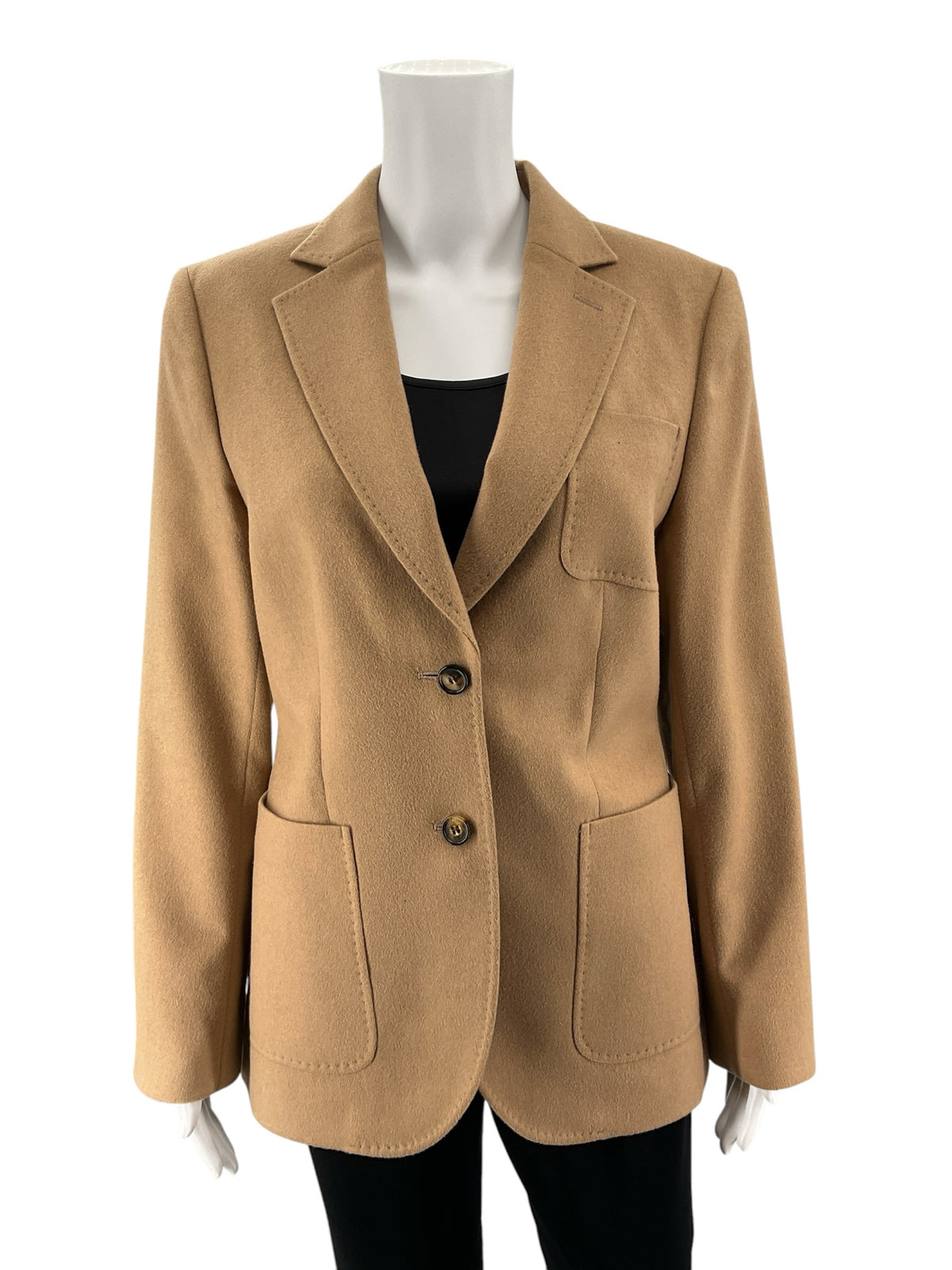 Brooks Brothers Italian Camel Hair Blazer Tan Womens Size 8