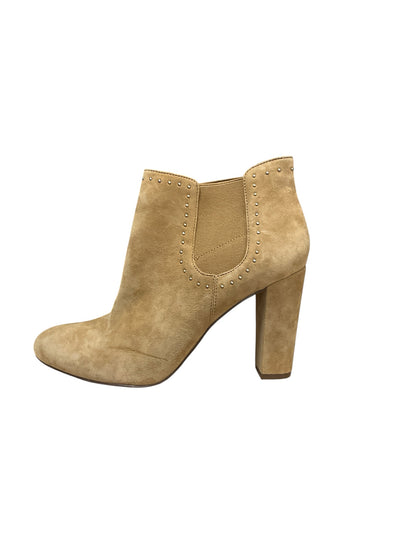 Ralph Lauren Sabeen Tan Suede Studded Chelsea Booties - Size 10