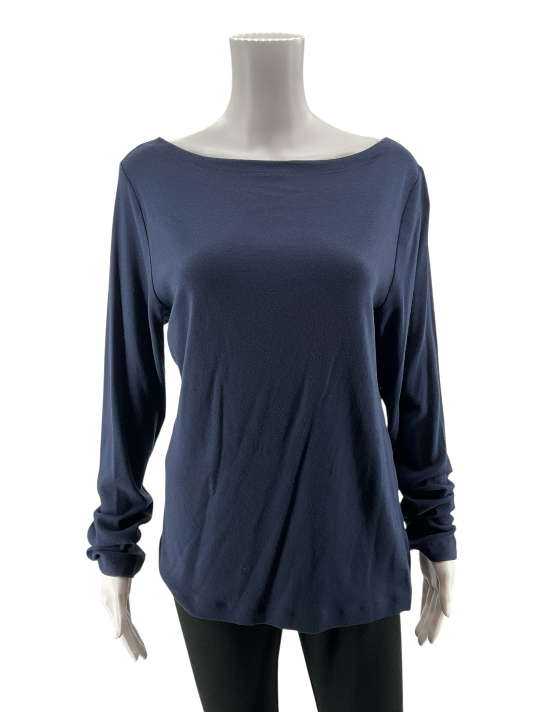 Gap Modern Boatneck Long Sleeve Tee Navy Blue XL | Pima Cotton Modal