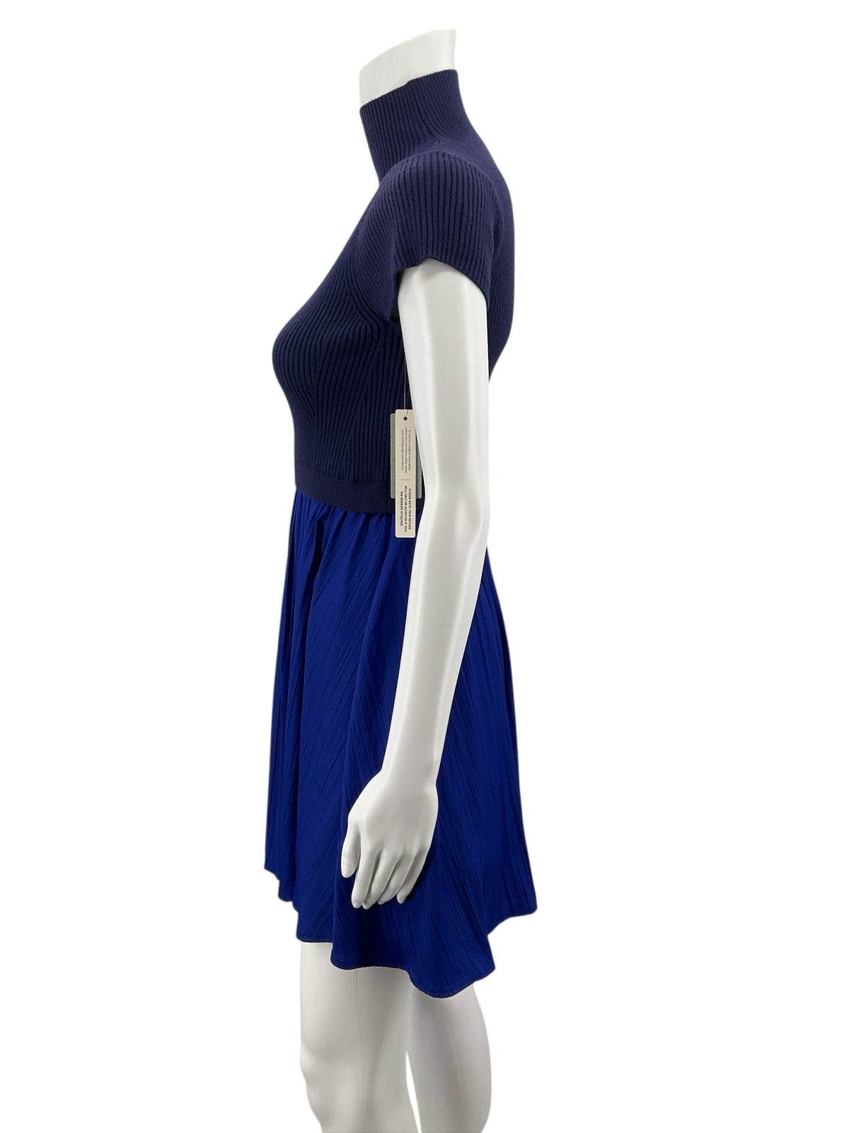 Maeve by Anthropologie Colorblock Pleated Two-Fer Dress Small Petite NWT - ONLINE ONLY