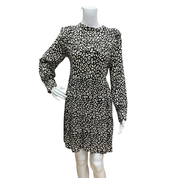 Zara Woman Black/Cream Print Ladies Pre-Owned Dress - Size Small - Margaret’s Fine Consignment