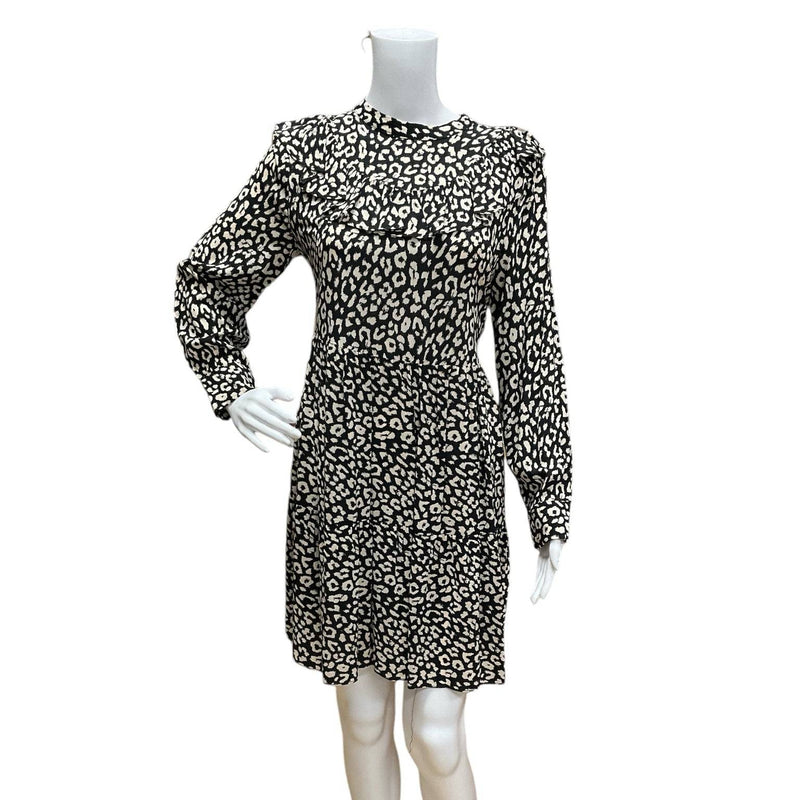 Zara Woman Black/Cream Print Ladies Pre-Owned Dress - Size Small - Margaret’s Fine Consignment