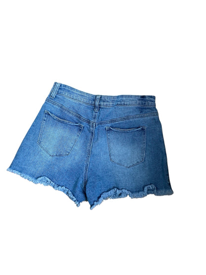Abound High Rise Raw Hem Cut Off Denim Shorts Blue Size 28