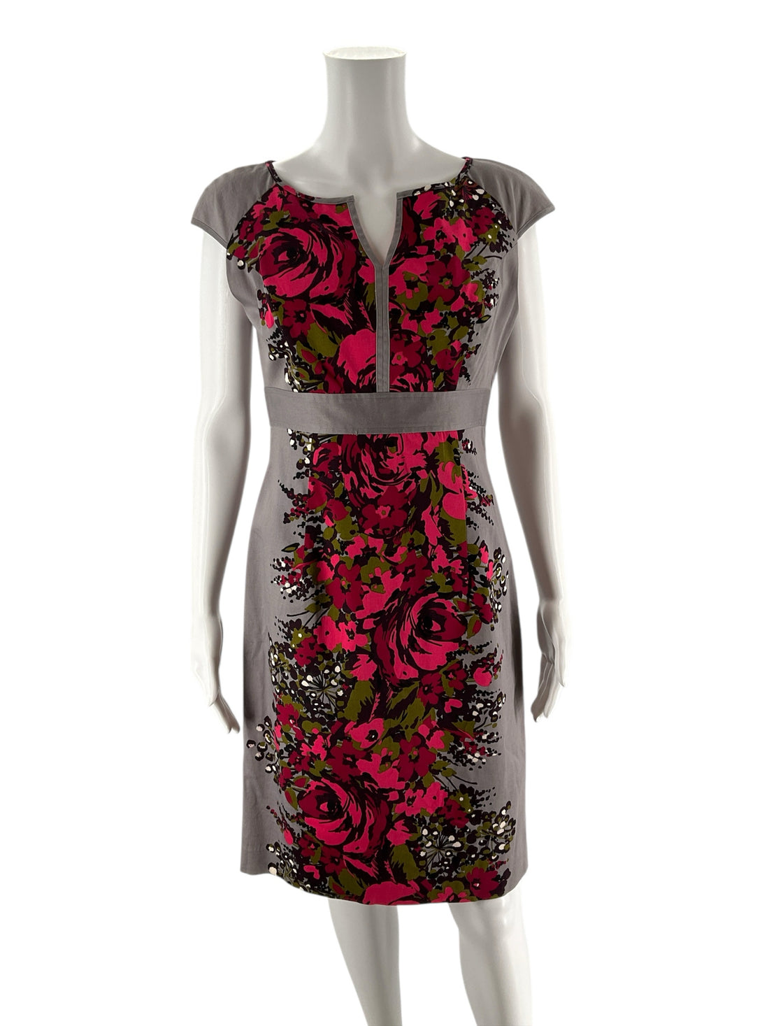 Nine West Gray/mult Floral Pre-Owned Ladies Dress - Size 4