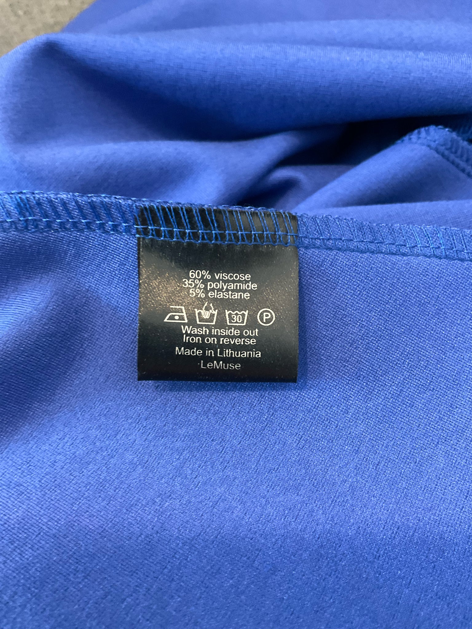 Le Muse Cobalt Blue Asymmetrical Bow Tunic Dress Size Small