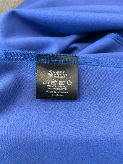 Le Muse Cobalt Blue Asymmetrical Bow Tunic Dress Size Small
