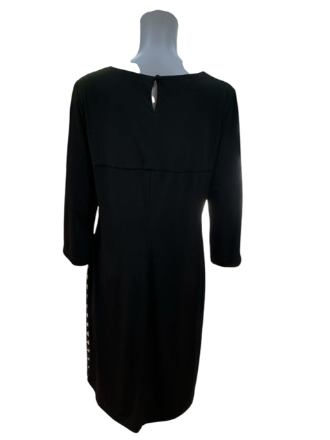Chico Black/Gold Print Ladies Pre-Owned Dress - Size 10 - Margaret’s Fine Consignment