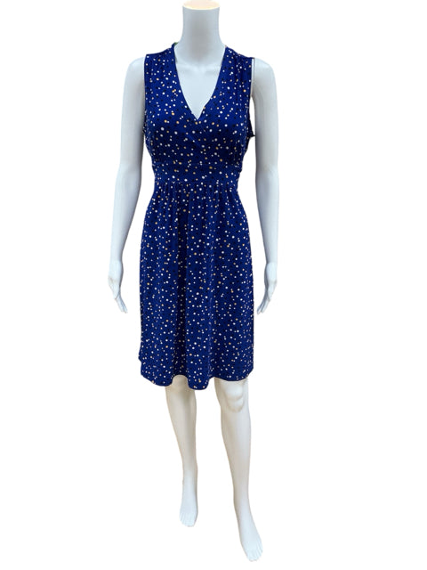 Anne Klein Size S blue/yellow/white Polka Dot Dress