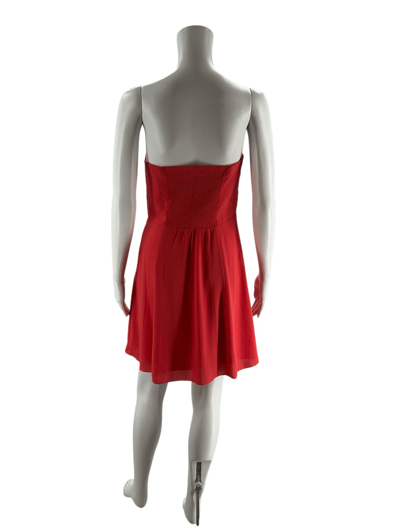 Express Coral Solid Pre-Owned Ladies Dress - Size 6