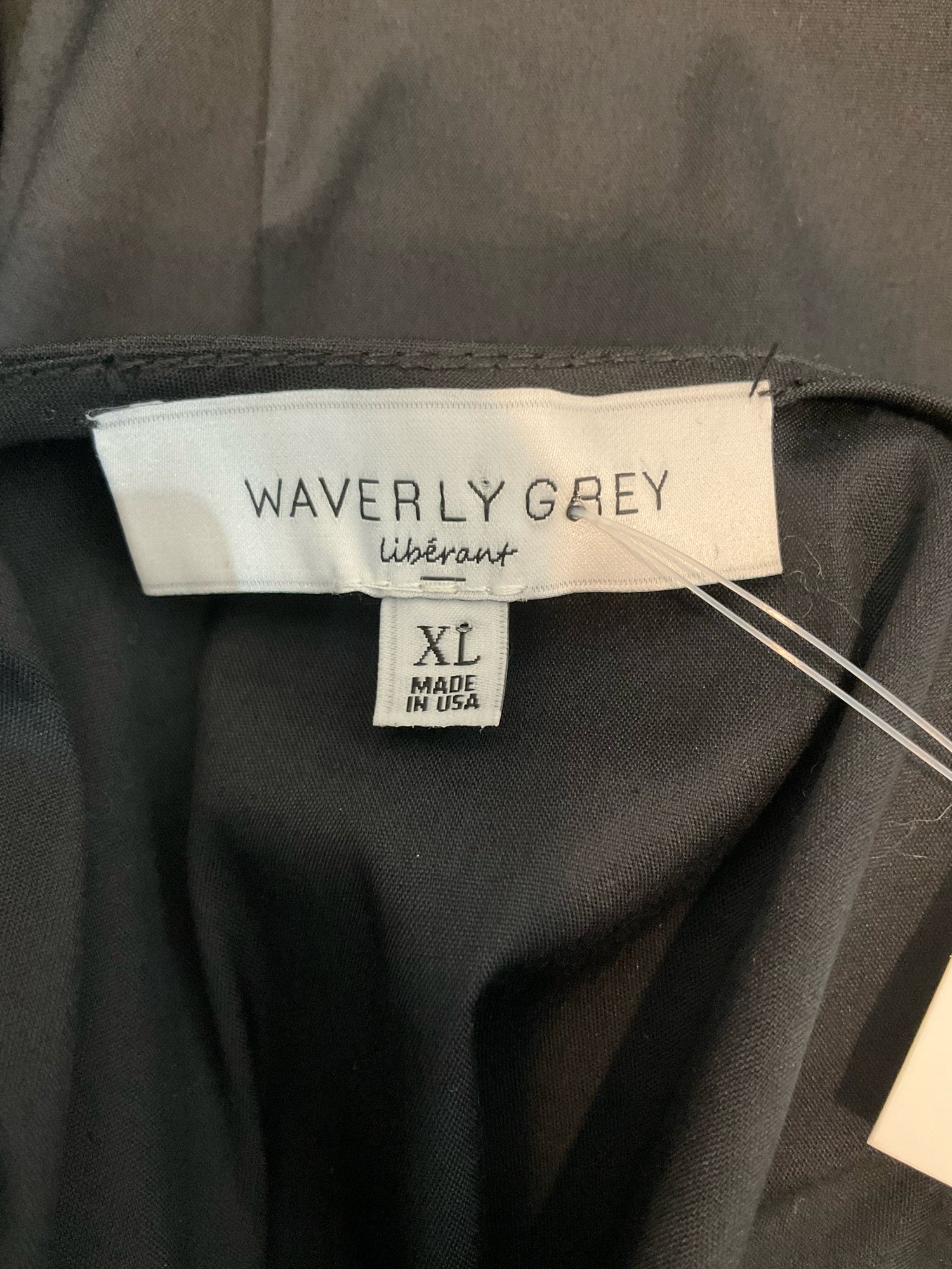 Waverly Grey Libérante Ruffle V-Neck Blouse Black Size XL