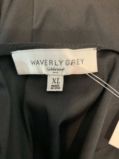 Waverly Grey Libérante Ruffle V-Neck Blouse Black Size XL