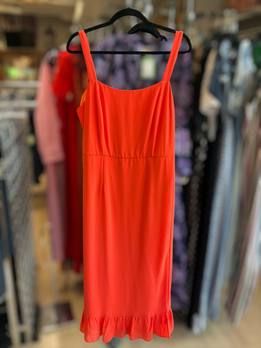 eshakti Size L Orange Solid Dress