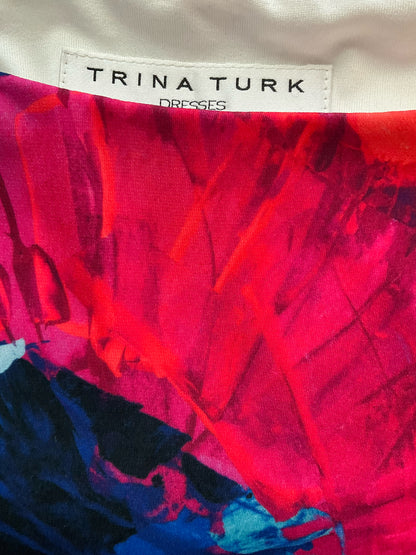 Trina Turk White, Orange &amp; Blue Floral Dress – Women’s Size 12 - ONLINE ONLY