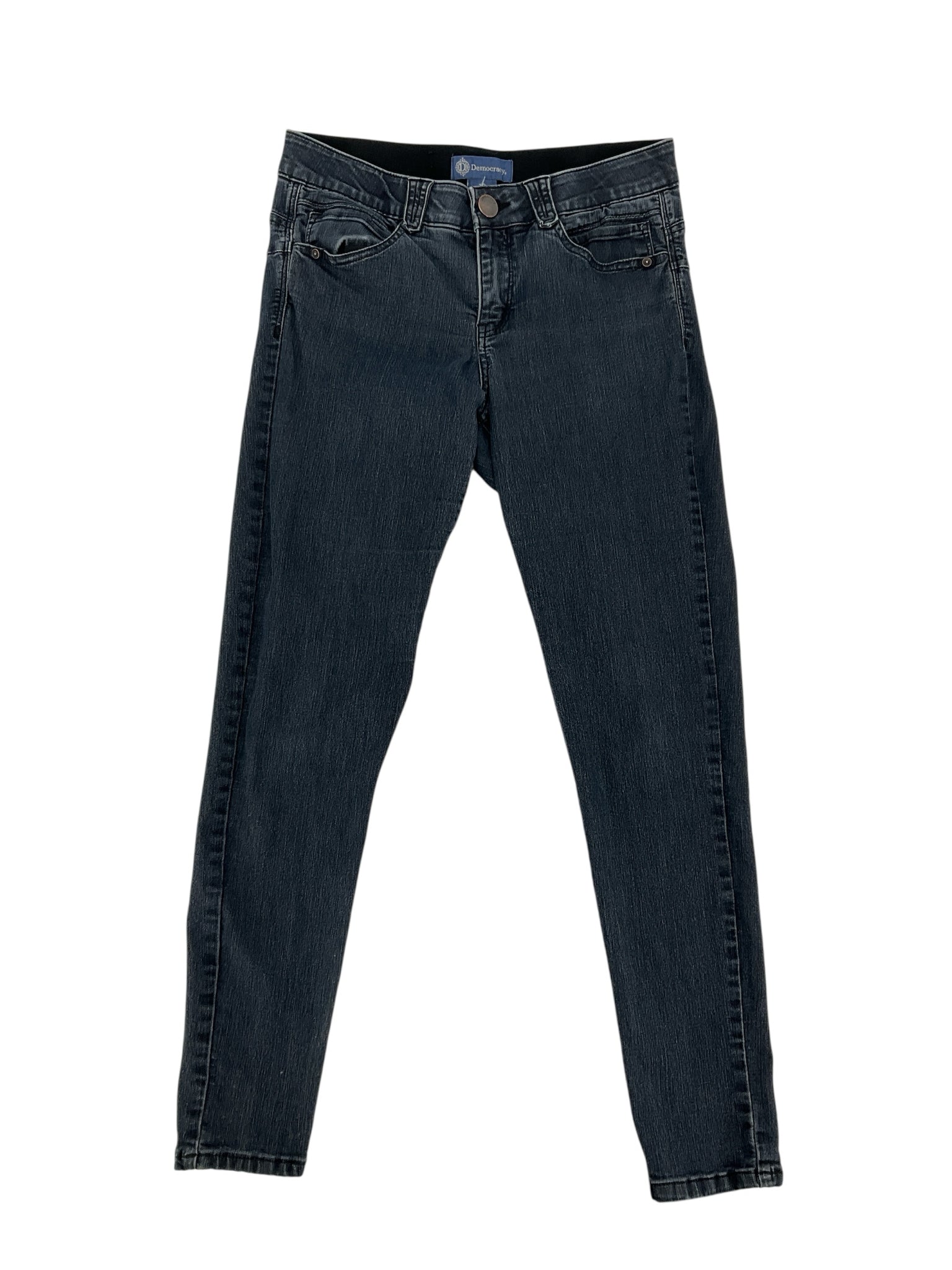 Democracy Size 10 Blue Solid Pre-Owned Ladies Jeans