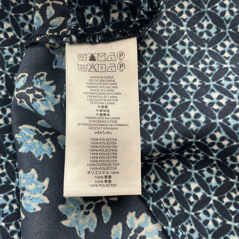 Michael Kors Navy/Blue Print Pre-Owned Ladies Top - Size Medium - Margaret’s Fine Consignment