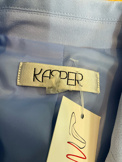 Kasper Baby Blue Single Button Stretch Career Blazer Jacket Size 14
