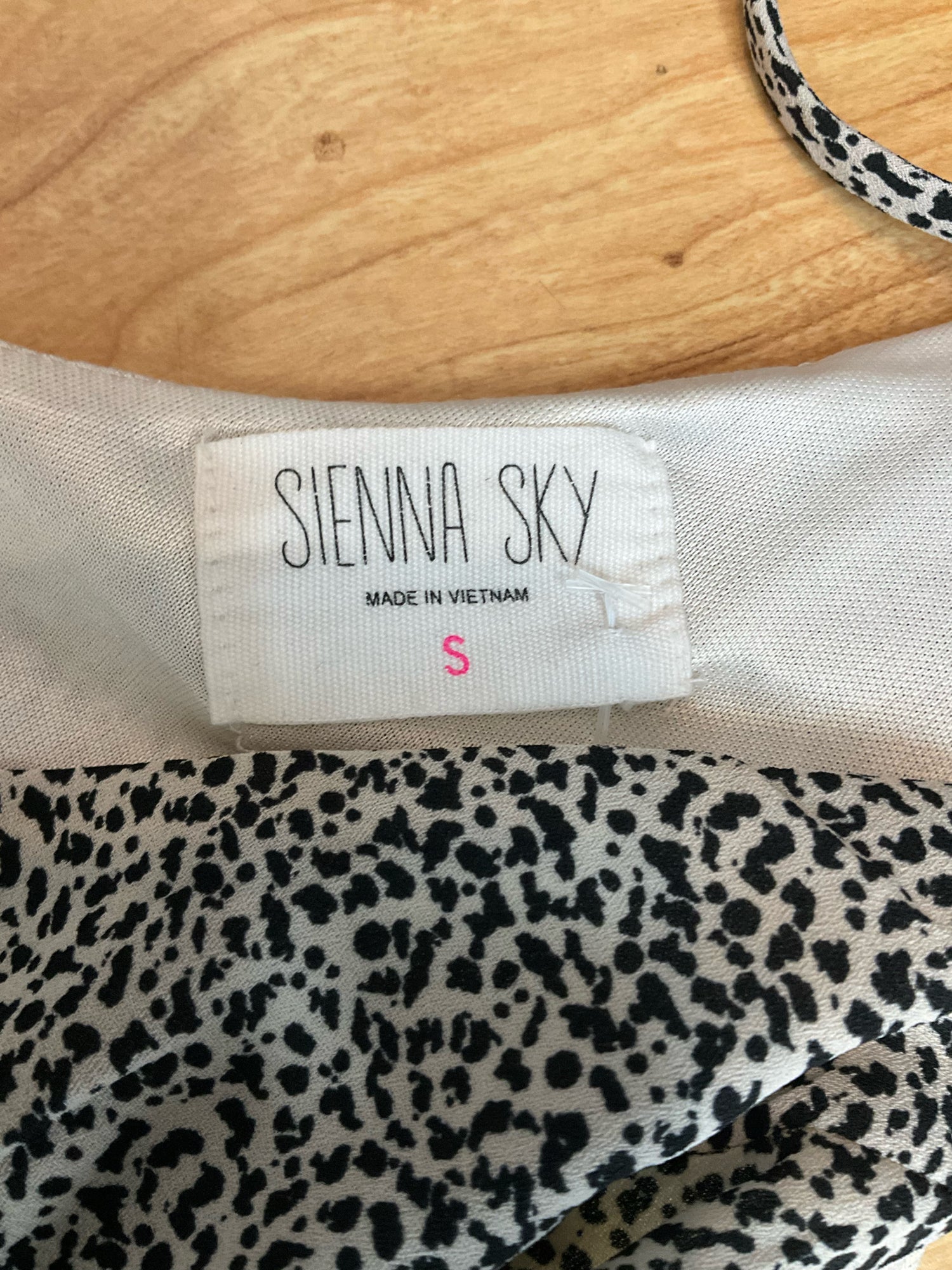 Sienna Sky Cheetah Print Midi Slip Dress Size S | Button Front Tie Waist - ONLINE ONLY