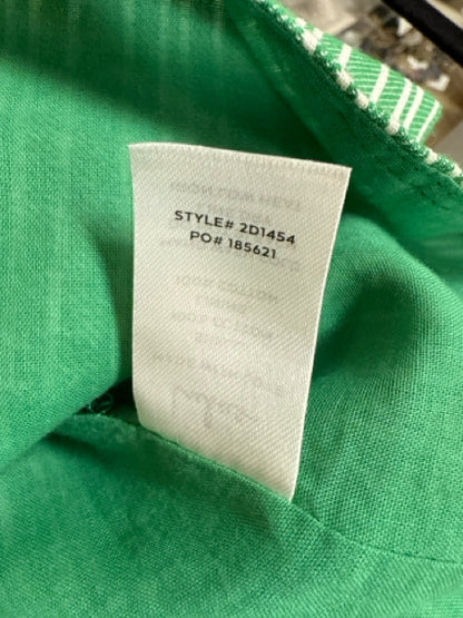 Lulus Green/White Mini Sunny Souvenirs Green &amp; White Stripe Tie-Front Mini Dress Size Small - Size S