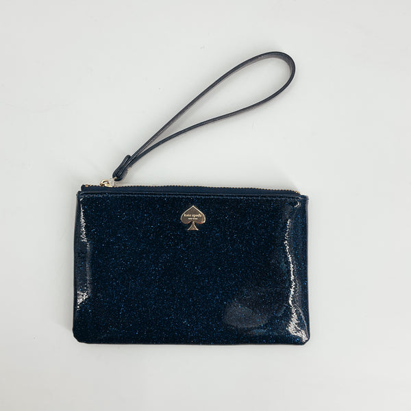 Kate Spade Navy Sparkle Wristlet - Margaret’s Fine Consignment
