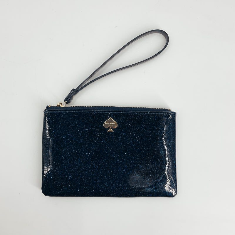 Kate Spade Navy Sparkle Wristlet - Margaret’s Fine Consignment