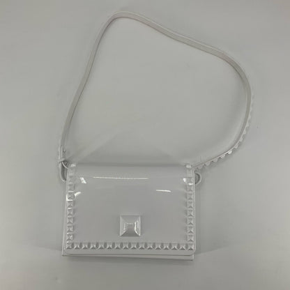 Carmen Sol Tonino White Studded Jelly Crossbody Bag