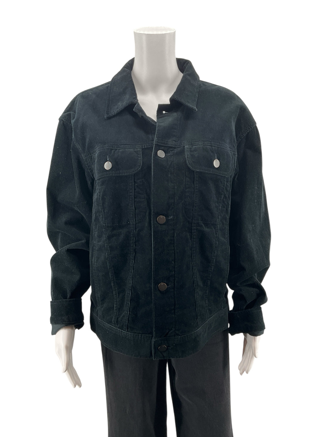 Banana Republic Black Corduroy Pre-Owned Ladies Shacket - Size Medium - Margaret’s Fine Consignment