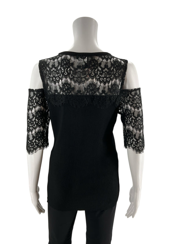 INC Black Lace Pre-Owned Ladies Top - Size Large