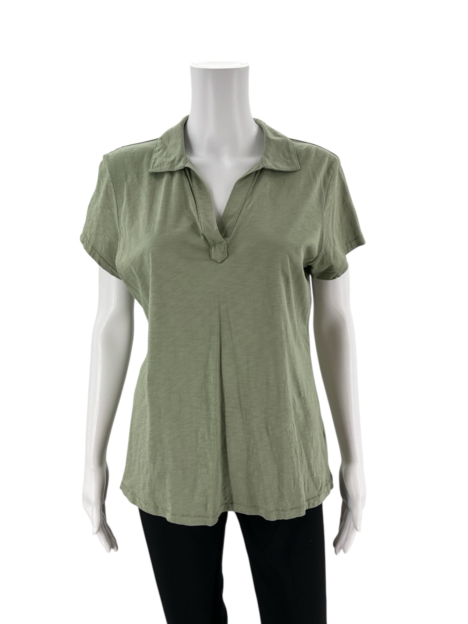 Cynthia Rowley Olive Solid Pre-Owned Ladies Top - Size Large - Margaret’s Fine Consignment